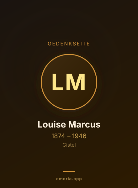 Gedenkportrait von Louise Marcus