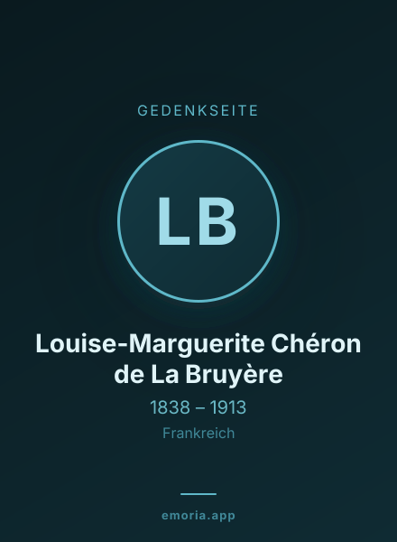 Gedenkportrait von Louise-Marguerite Chéron de La Bruyère