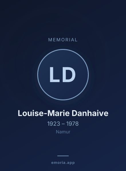 Memorial portrait of Louise-Marie Danhaive