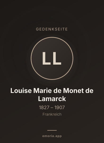 Gedenkportrait von Louise Marie de Monet de Lamarck