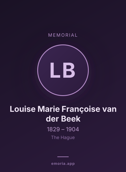 Memorial portrait of Louise Marie Françoise van der Beek