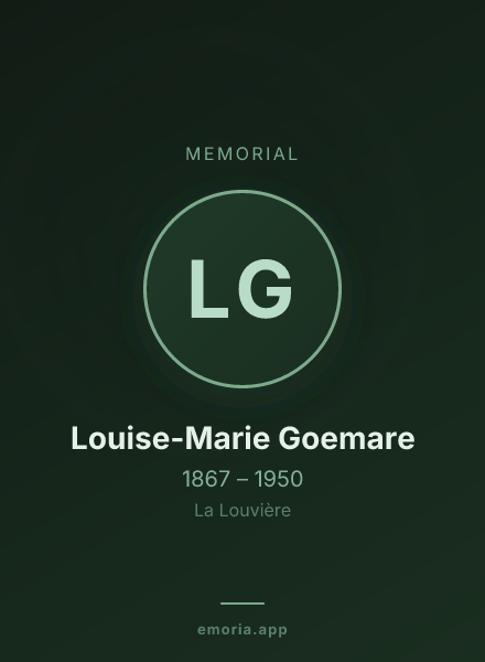 Memorial portrait of Louise-Marie Goemare