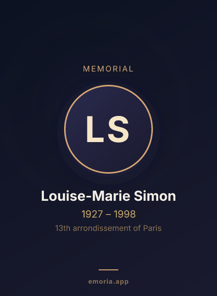 Memorial portrait of Louise-Marie Simon