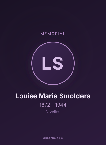Memorial portrait of Louise Marie Smolders