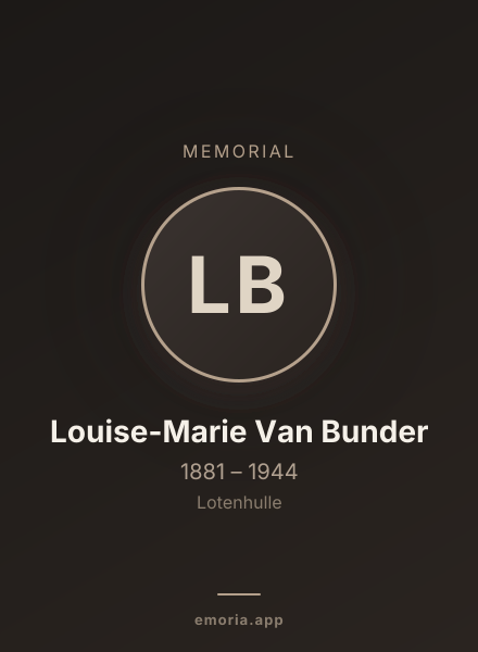 Memorial portrait of Louise-Marie Van Bunder