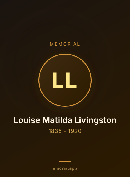 Memorial portrait of Louise Matilda Livingston