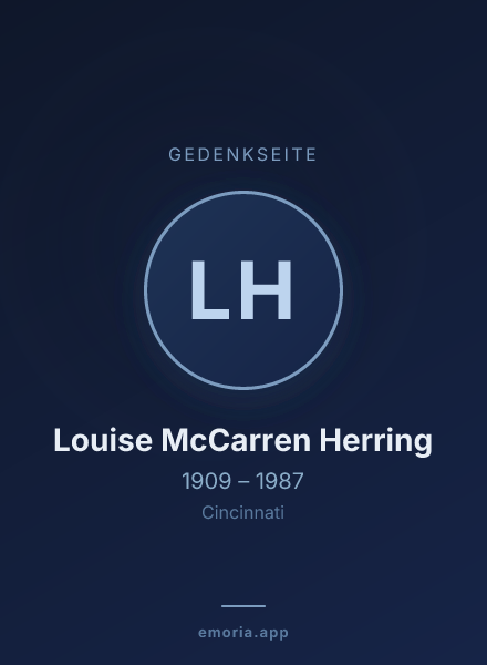 Gedenkportrait von Louise McCarren Herring