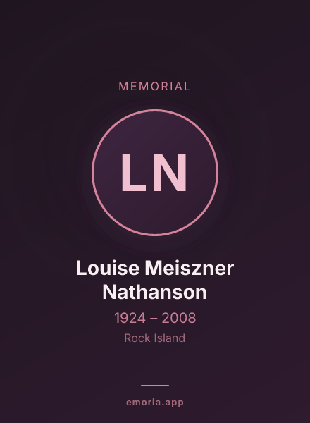 Memorial portrait of Louise Meiszner Nathanson