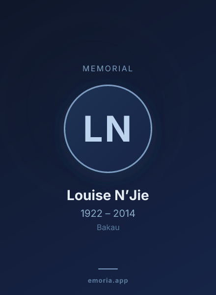Memorial portrait of Louise N’Jie