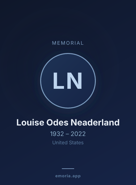Memorial portrait of Louise Odes Neaderland