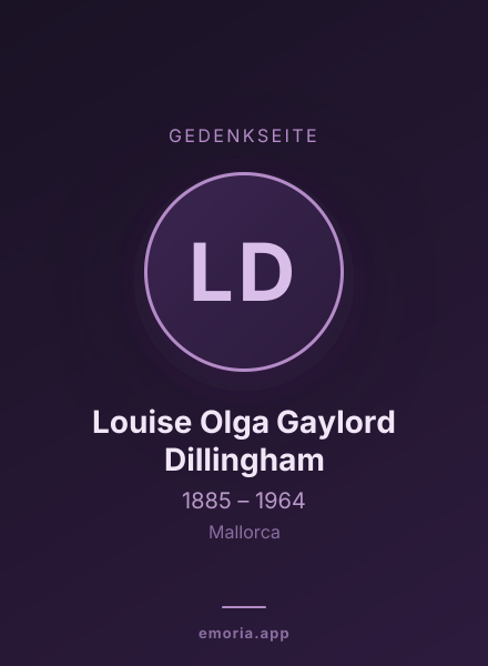 Gedenkportrait von Louise Olga Gaylord Dillingham
