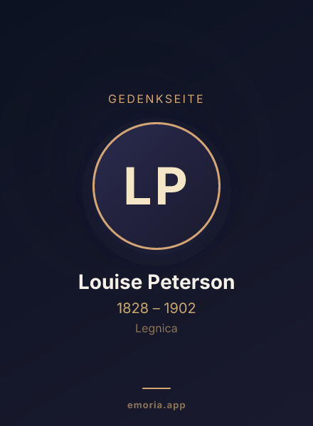 Gedenkportrait von Louise Peterson