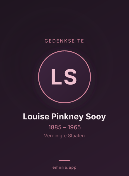 Gedenkportrait von Louise Pinkney Sooy