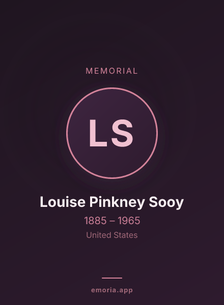 Memorial portrait of Louise Pinkney Sooy
