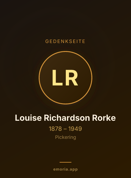 Gedenkportrait von Louise Richardson Rorke