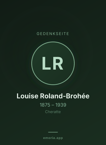 Gedenkportrait von Louise Roland-Brohée