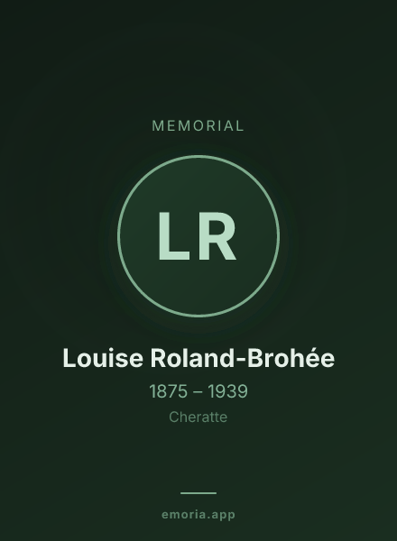 Memorial portrait of Louise Roland-Brohée