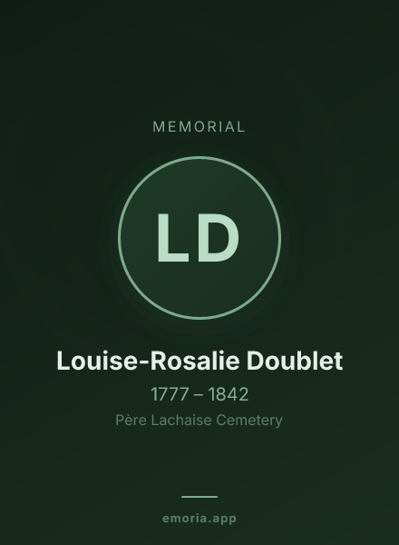 Memorial portrait of Louise-Rosalie Doublet