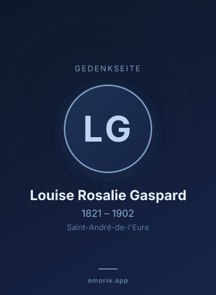 Gedenkportrait von Louise Rosalie Gaspard
