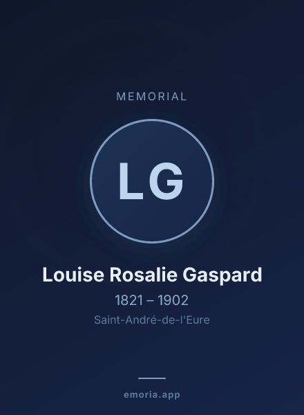 Memorial portrait of Louise Rosalie Gaspard