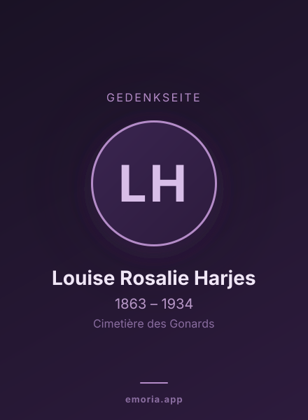 Gedenkportrait von Louise Rosalie Harjes