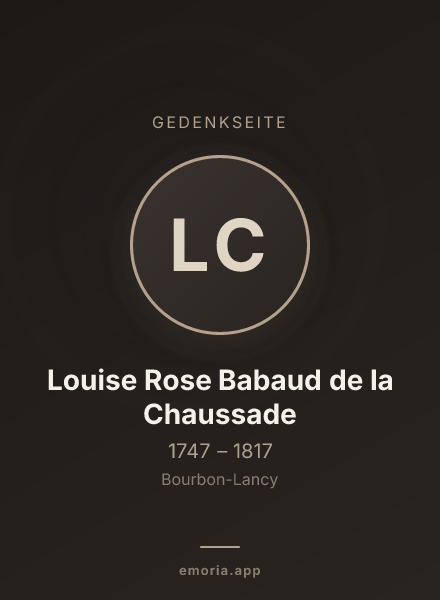 Gedenkportrait von Louise Rose Babaud de la Chaussade