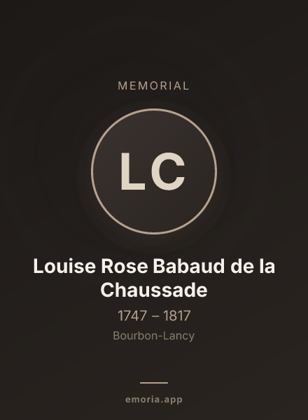 Memorial portrait of Louise Rose Babaud de la Chaussade