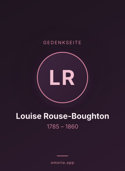 Gedenkportrait von Louise Rouse-Boughton