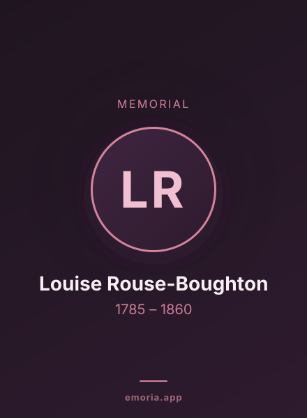 Memorial portrait of Louise Rouse-Boughton