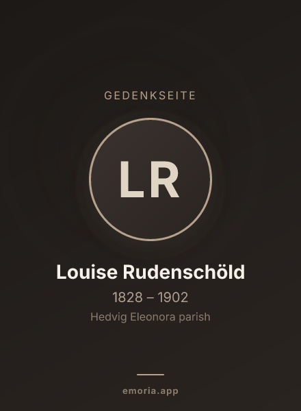 Gedenkportrait von Louise Rudenschöld