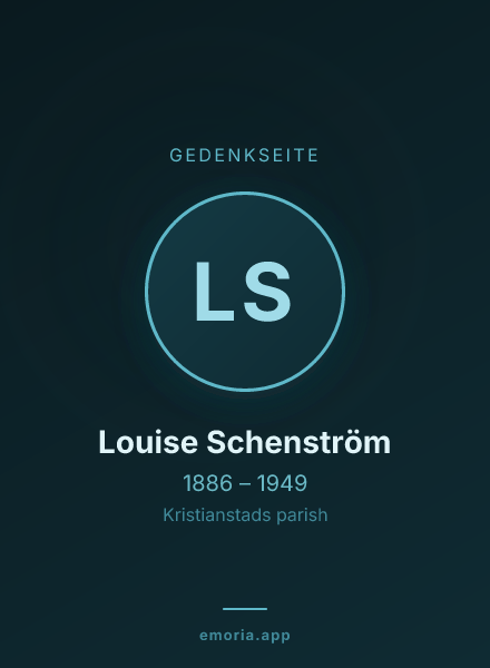 Gedenkportrait von Louise Schenström