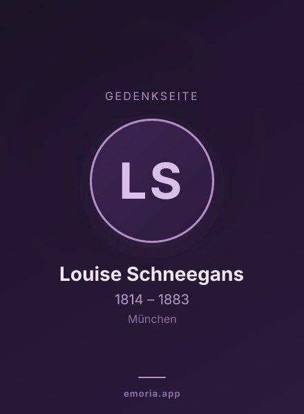 Gedenkportrait von Louise Schneegans