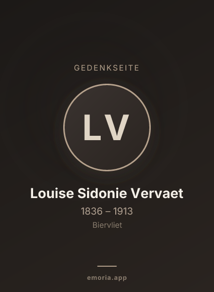 Gedenkportrait von Louise Sidonie Vervaet
