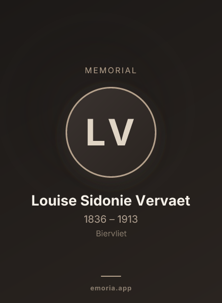 Memorial portrait of Louise Sidonie Vervaet