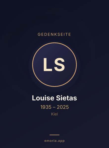 Gedenkportrait von Louise Sietas