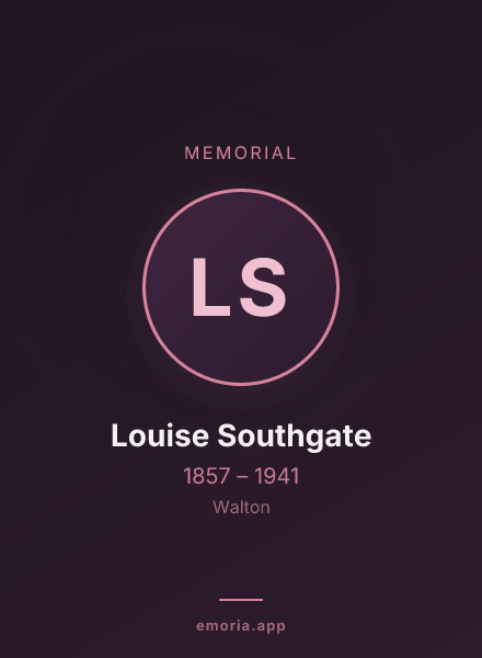 Memorial portrait of Louise Southgate
