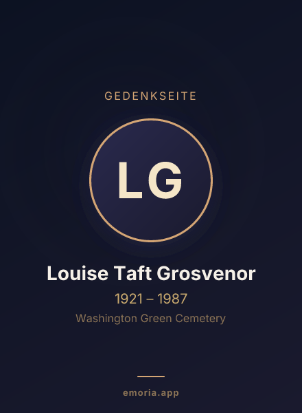 Gedenkportrait von Louise Taft Grosvenor