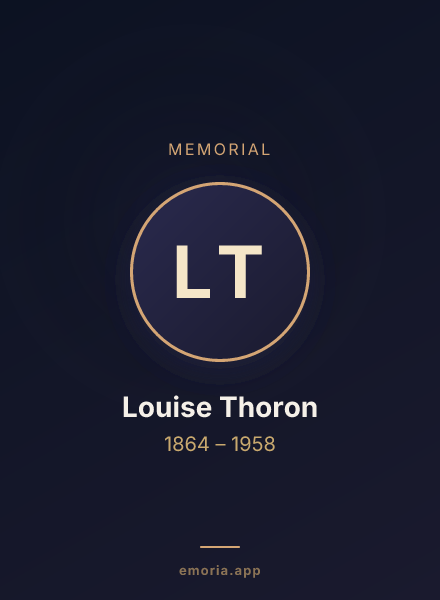 Memorial portrait of Louise Thoron