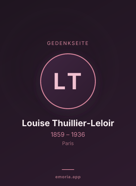 Gedenkportrait von Louise Thuillier-Leloir