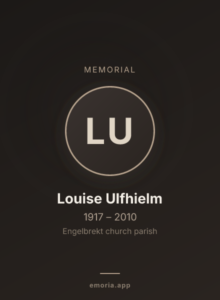 Memorial portrait of Louise Ulfhielm