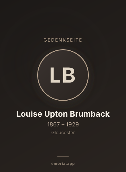 Gedenkportrait von Louise Upton Brumback