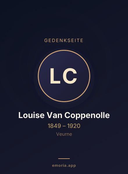 Gedenkportrait von Louise Van Coppenolle