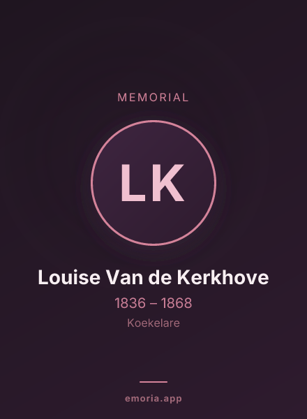 Memorial portrait of Louise Van de Kerkhove