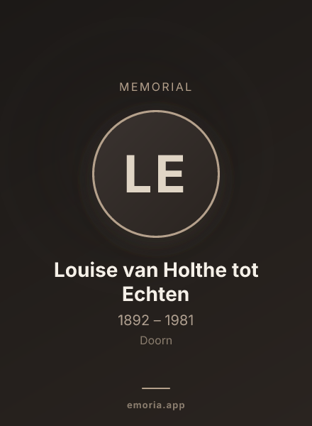 Memorial portrait of Louise van Holthe tot Echten