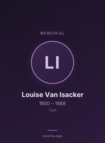 Memorial portrait of Louise Van Isacker