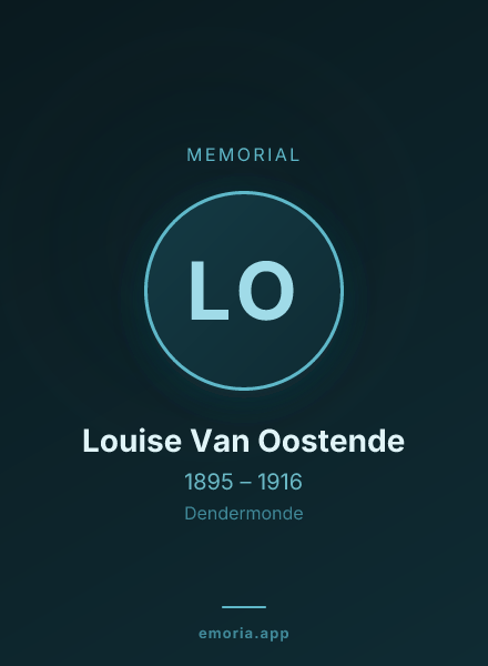 Memorial portrait of Louise Van Oostende