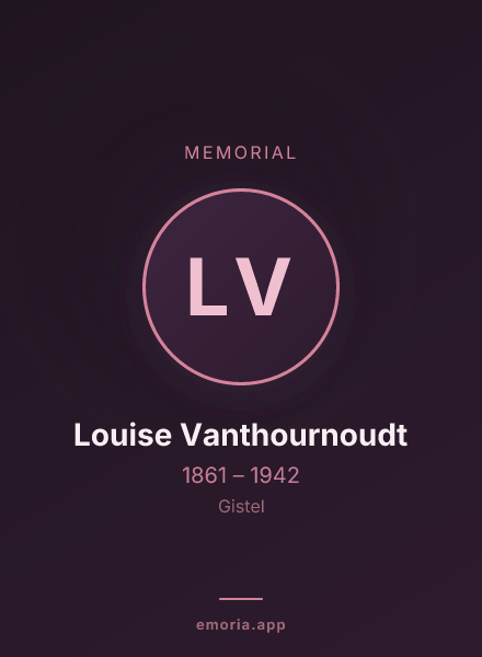 Memorial portrait of Louise Vanthournoudt