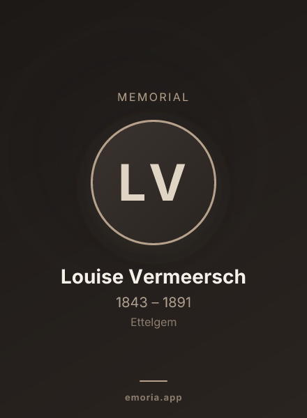 Memorial portrait of Louise Vermeersch