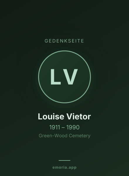 Gedenkportrait von Louise Vietor