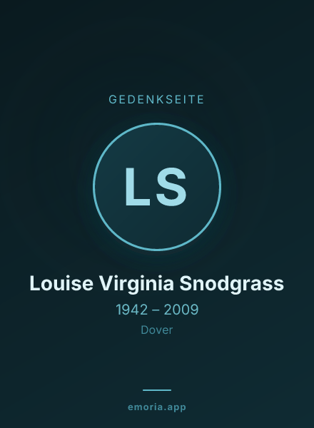 Gedenkportrait von Louise Virginia Snodgrass